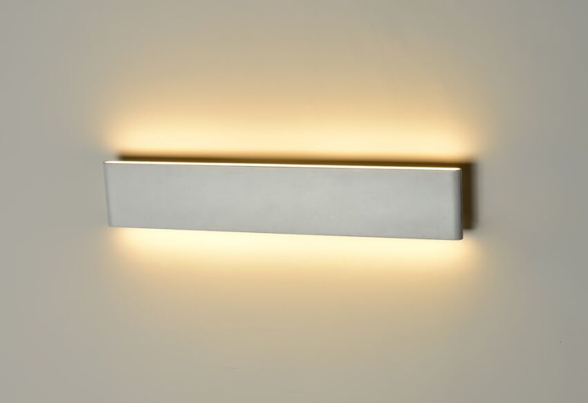 Kinkiet Norman L AZzardo MB5932L AZ1684 wykonana z aluminium o białym wykończeniu LED 44,2cm szerokości