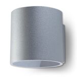 Kinkiet ścienny ORBIS SZARY Z ALUMINIUM  SL.0049 SOLLUX LIGHTING okrągły techniczny  - 2
