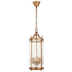 Lampa wisząca BOSTON W3 LUMINA DECO LDP 1235-3 (MD) mosiądz szklane rurki 