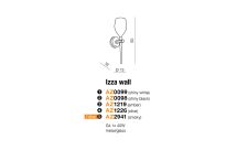 Kinkiet IZZA WALL AZ2941 szklany klosz kielich smoky - 2
