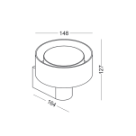 Kinkiet BRAKET/K 229 ELKIM Nowoczesny ponadczasowa LED 3 kolory 3000K  - 4