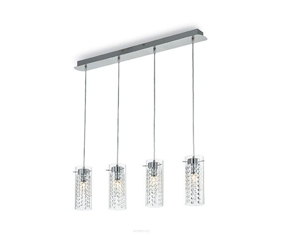 Lampa wisząca Iguazu SP4 052373  NOWOCZESNY IP20  METAL dekoracyjna oprawa w kolorze chrom Ideal Lux LAMPA WEWNĘTRZNA  