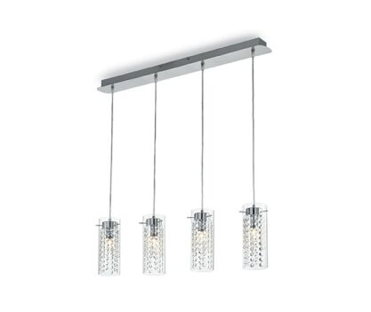 Lampa wisząca Iguazu SP4 052373  NOWOCZESNY IP20  METAL dekoracyjna oprawa w kolorze chrom Ideal Lux LAMPA WEWNĘTRZNA  