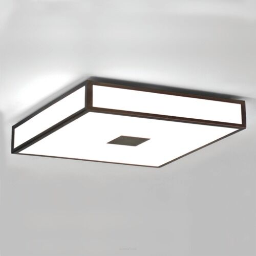 Lampa sufitowa ASTRO PLAFON Mashiko 400 0969 prostokątna brąz mleczne szkło nowoczesny