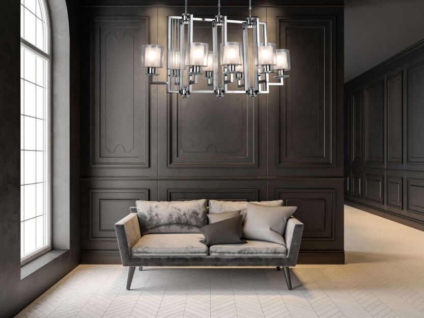 LAMPA WISZĄCA CHROMOWANA MANHATTAN PRO LDP 8012-8 (CHR)