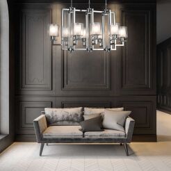 LAMPA WISZĄCA CHROMOWANA MANHATTAN PRO LDP 8012-8 (CHR)