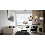 Lampa wisząca Amber Milano 3 Azzardo 2285-3P lampa z metalu oraz chromowanego szkła - 2