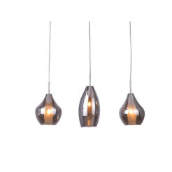 Lampa wisząca Amber Milano 3 Azzardo 2285-3P lampa z metalu oraz chromowanego szkła