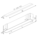 Oprawa wpuszczana Set Tru LED  37842 Aquaform różne długości prostokąt - 2