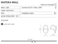 Lampa zewnętrzna/kinkiet   MATERA WALL IP54 AZ2184 Azzardo lampa ścienna w kolorze szarym - 2