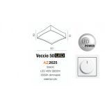 Plafon VECCIO 50 WHITE AZzardo AZ2625 kwadrat ściemnialna nowoczesna - 2