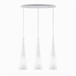 Lampa wisząca Milk SP3 Ideal Lux  030326 Klosze wykonane z białego szkła oprawa z metalu w kolorze białym - 2