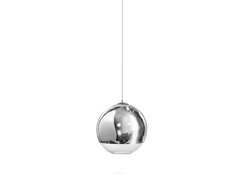 Lampa wisząca Silver Ball 18 AZzardo LP-5034S  AZ0731 kula w kolorze chromu i transparentnego szkła