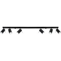 PLAFON RING 6L czarny SOLLUX Lampa Ścienna NOWOCZESNY stal SL.0334 metalowa lampa SOLLUX LIGHTING tuby