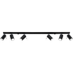 PLAFON RING 6L czarny SOLLUX Lampa Ścienna NOWOCZESNY stal SL.0334 metalowa lampa SOLLUX LIGHTING tuby