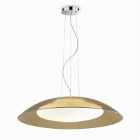 Lampa wisząca Lena SP3 D64  Ideal Lux  066608  klosz z satynowego w kolorze brązowym, natomiast oprawa z chromowanego niklu