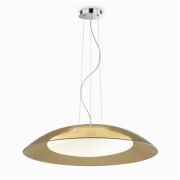 Lampa wisząca Lena SP3 D64  Ideal Lux  066608  klosz z satynowego w kolorze brązowym, natomiast oprawa z chromowanego niklu