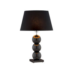 Lampa stołowa FUDŻI 3623 Argon Szykowna czarna podstawa i klosz