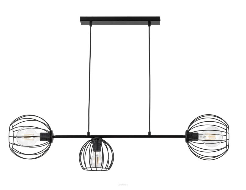 Lampa wisząca MADAM 3 SIGMA 32370 CZARNA RETRO