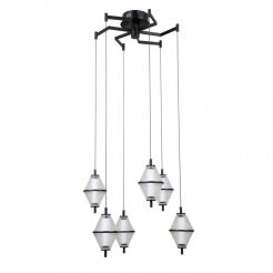 Lampa wisząca Fuente PND-34395-6-BK Italux