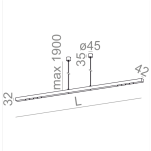 Lampa wisząca MIXLINE LED Aquaform 50438 techniczna różne kolory oraz długości nad stół - 2