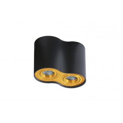 LAMPA NATYNKOWA  Bross 2 AZzardo AZ2956 czarno złota techniczna podwójna okular