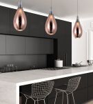 Lampa wisząca LAURIS LDP 6843-1 (R.GD) Lumina Deco szklana różowe złoto - 2