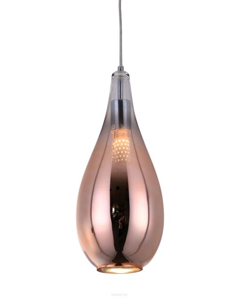 Lampa wisząca LAURIS LDP 6843-1 (R.GD) Lumina Deco szklana różowe złoto