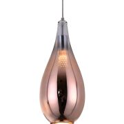 Lampa wisząca LAURIS LDP 6843-1 (R.GD) Lumina Deco szklana różowe złoto