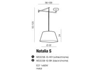 Lampa wisząca  NATALIA Azzardo wykonana jest ze stali w kolorze chromu - 2