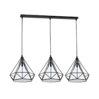 Lampa wisząca TRIANGOLO 162 Milagro industrialna klatka druciana czarny biały ML162