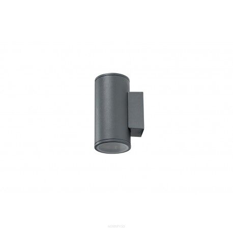 Lampa zewnetrzna kinkiet JOE WALL 2 AZ3319 IP54 swieci góra-dół szara tuba wykonana z metalu i szkła