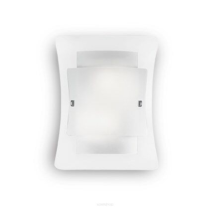 Kinkiet Triplo AP2 Ideal Lux  026480 potrójny szklany klosz podstawa klosza wykonana jest z przezroczystego szkła na nie są dwa  wygięte klosze  z szkła