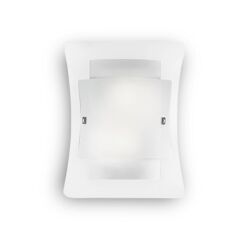 Kinkiet Triplo AP2 Ideal Lux  026480 potrójny szklany klosz podstawa klosza wykonana jest z przezroczystego szkła na nie są dwa  wygięte klosze  z szkła