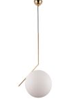 Lampa wisząca SORENTO LDP 1215-300 (MD+WT) Lumina Deco kula na mosiężnej podstawie - 2