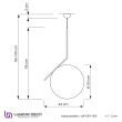 Lampa wisząca SORENTO LDP 1215-300 (MD+WT) Lumina Deco kula na mosiężnej podstawie - 3