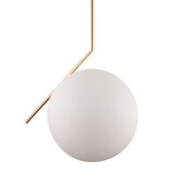 Lampa wisząca SORENTO LDP 1215-300 (MD+WT) Lumina Deco kula na mosiężnej podstawie