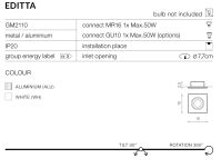 Lampa wpuszczana Editta  AZzardo GM2110 AL Az0806 - 3
