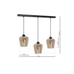 Lampa wisząca SANTIAGO AMBER 3 bursztynowe klosze 3xE27 MLP6610 - 2