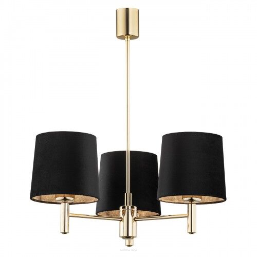 Lampa wisząca żyrandol PONTE 6111 Argon mosiądz czarny 3xE27