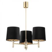 Lampa wisząca żyrandol PONTE 6111 Argon mosiądz czarny 3xE27