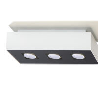 Designerska LAMPA NATYNKOWA  Mono 3 Biały SL.0068 SOLLUX LIGHTING techniczna nowoczesny prostokątny