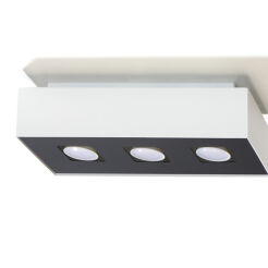 Designerska LAMPA NATYNKOWA  Mono 3 Biały SL.0068 SOLLUX LIGHTING techniczna nowoczesny prostokątny