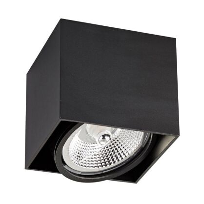 PLAFON ZUMA LINE BOX  1 SPOT ACGU10-115 CZARNA KOSTKA ALUMINIUM GU10/ES111