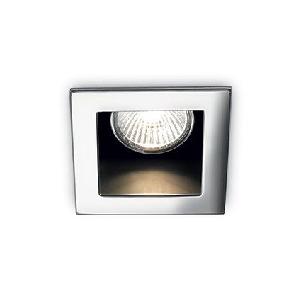 Lampa sufitowa FUNKY FI1 CHROM Ideal Lux 083193  należy wmontować w ścianę na kolor chromu rama ma kształt kwadratu