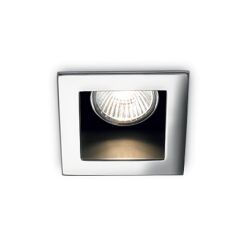 Lampa sufitowa FUNKY FI1 CHROM Ideal Lux 083193  należy wmontować w ścianę na kolor chromu rama ma kształt kwadratu