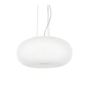 Lampa wisząca Ulisse SP3 D52 098616 NOWOCZESNY IP20 SZKŁO Ideal Lux biała oprawa w stylu design