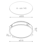 Oprawa wpuszczana Maxi Ring LED Aquaform 37950 różne kolory wykończenia 51,6 cm średnicy duża - 2