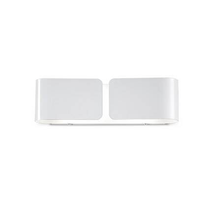 Kinkiet Clip AP2 SMALL BIANCO Ideal Lux  014166 jest z  metalu w kolorze białym nowoczesny