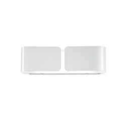 Kinkiet Clip AP2 SMALL BIANCO Ideal Lux  014166 jest z  metalu w kolorze białym nowoczesny